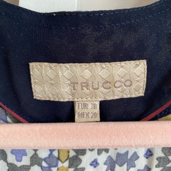 Casual Blue and Brown V-neck Sleeveless Midi Sundress - Picture 2 of 3